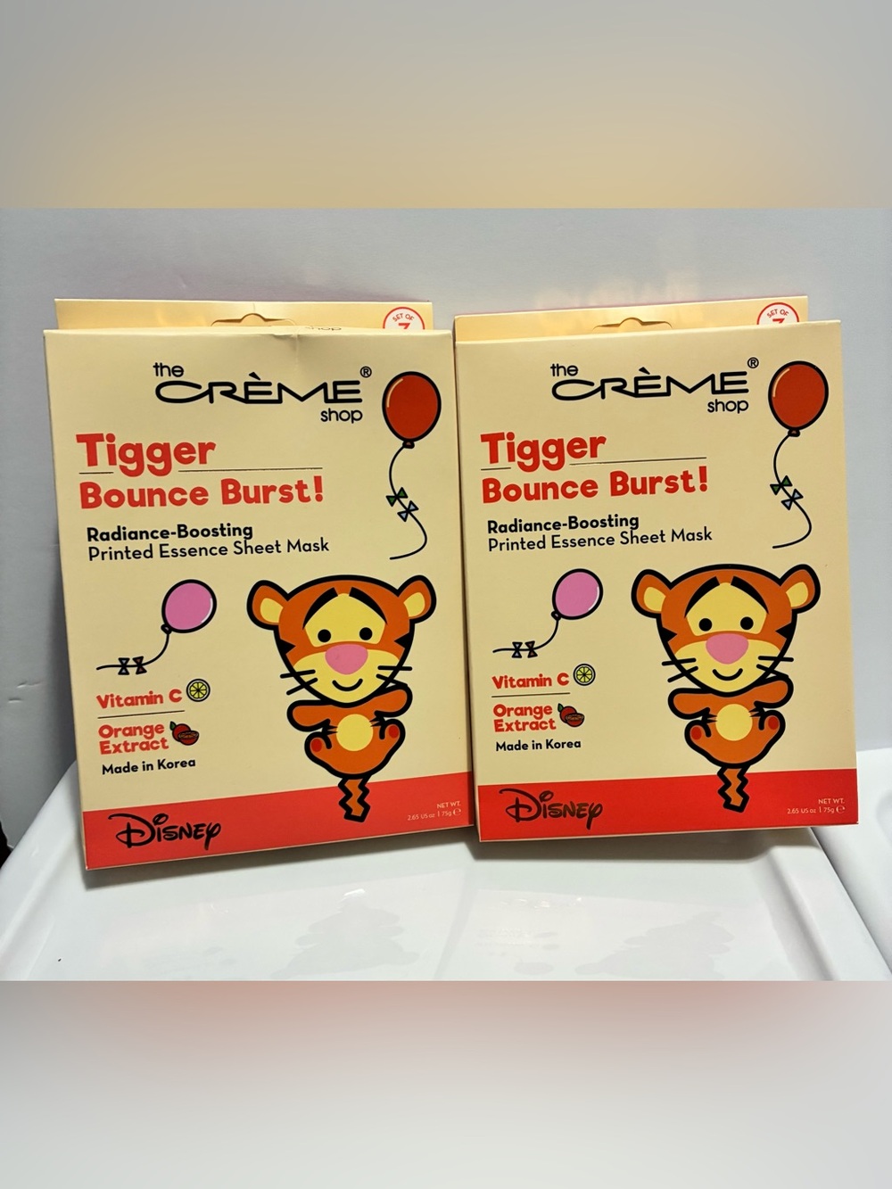 Creme Shop Tigger Bounce Burst! Radiance-Boosting Sheet Mask - 2 boxes 6 masks